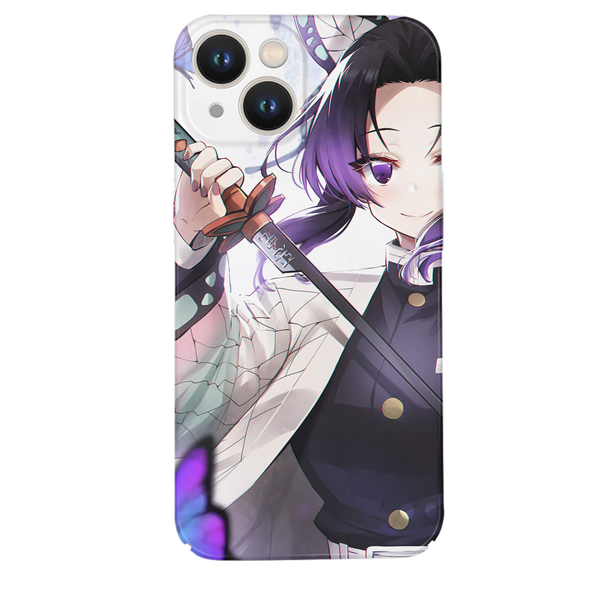 （画像用） 鬼滅の刃（きめつのやいば）蟲柱-胡蝶 しのぶ／こちょう しのぶ Kochou Shinobu 【iPhone 14シリーズ対応】ハードケース